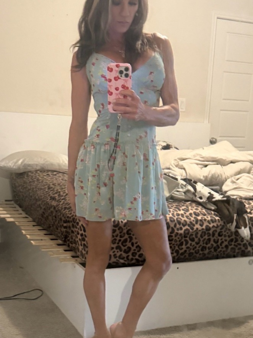 Target Light Blue Floral Mini Dress